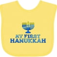 thumbnail image 3 of Inktastic My First Hanukkah with Menorah Boys or Girls Baby Bib, 3 of 4