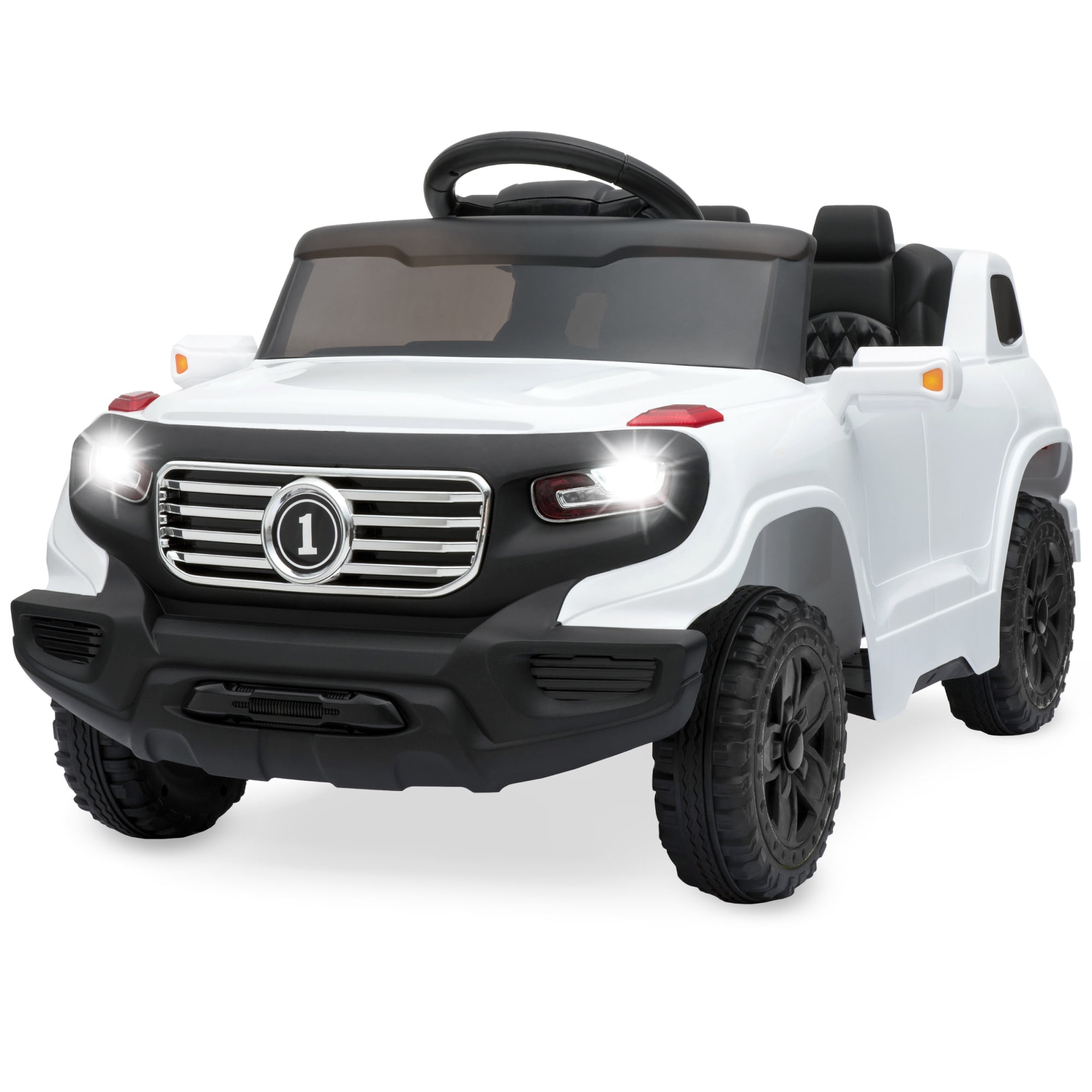 Best Choice Products 6V Ride On Car Truck w/ Parent Control, 3 Speeds, LED Lights, MP3 Player - White
