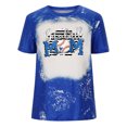 thumbnail image 1 of Camiseta holgada de manga corta con cuello en V y estampado informal elegante para mujer OAVQHLG3B Store  lin121212, 1 of 5