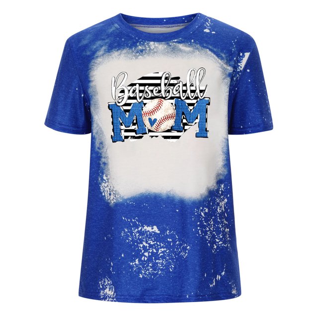Camiseta holgada de manga corta con cuello en V y estampado informal elegante para mujer OAVQHLG3B Store lin121212