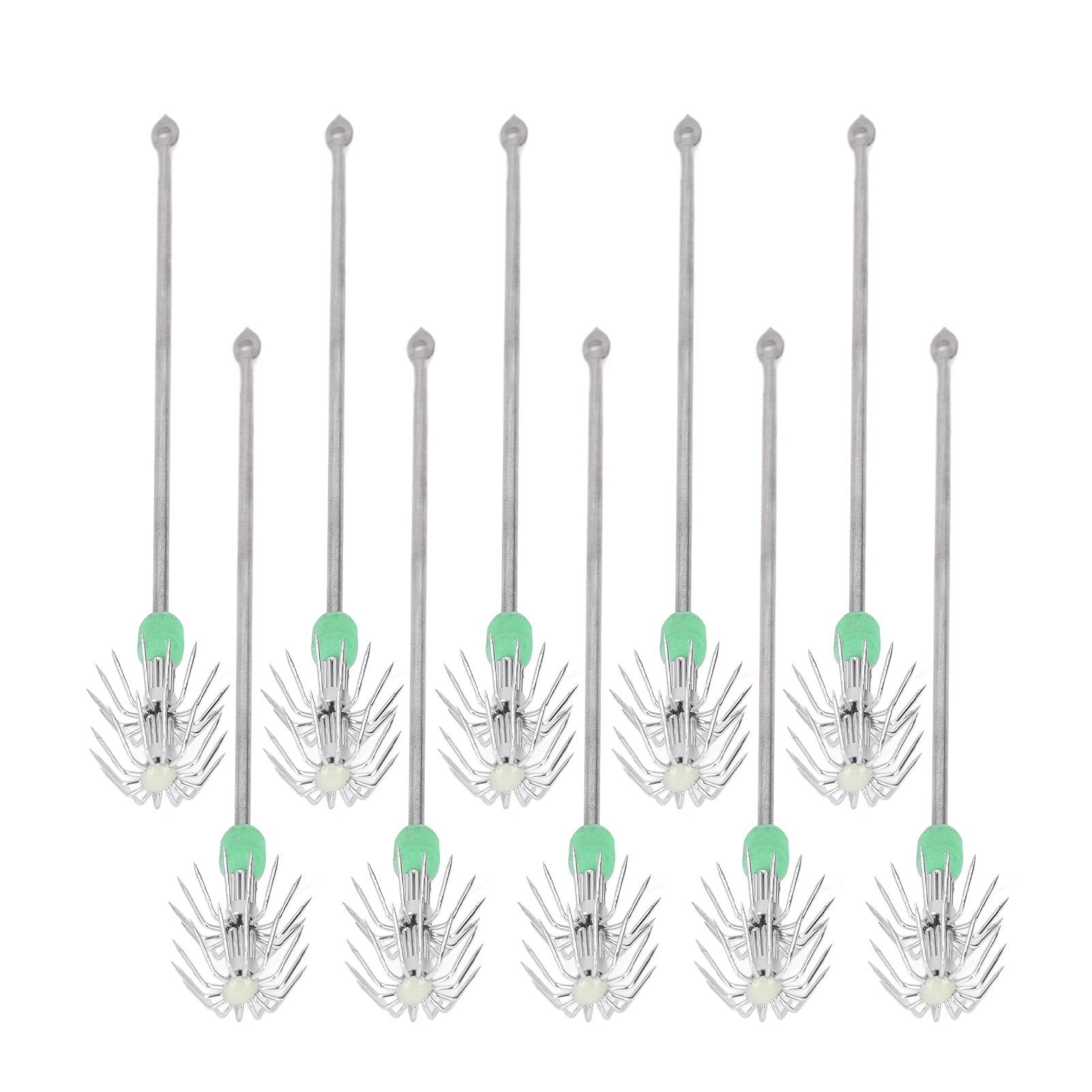 5 pièces lumineux 7 cm calmar leurres de pêche avec Double crochets 4
