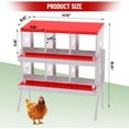 thumbnail image 2 of EastVita Nesting Boxes for Chickens, 6 Compartment Chicken Nesting Box, Metal Chicken Laying Boxes with Perch, Secure Lid, Versatile Wall Mount or Free Standing for Hens, 2 of 7