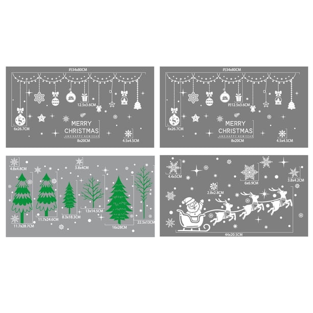 Pegatina de cristal de Navidad autoadhesiva pegatinas electrostáticas de nevera para Wdftyju el hogar película de ventana de Navidad extraíble para habitación de niños