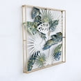 thumbnail image 4 of Decorlives Square Large Frame Metal Leaf Wall Decor for Home & Office- Modern Hanging Sculpture for Living Room Farm Multi-Color, 4 of 4