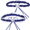 thumbnail image 3 of Qarigey 2 pack/lote Liga de boda cómoda con aplicación amplia anillo para pierna lazo para pierna nupcial diario Accesorios de disfraces Rosa melocotón, 3 of 6