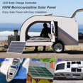 thumbnail image 5 of Pikasola 200 Watt 12/24V Solar Panel Kit for RV Boat Home: 2pcs 100W Monocrystalline Solar Panel Grade A + 12/24V Solar Charge Controller + 16ft &10ft Solar Cable + Z-Brackets, 5 of 6