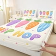 thumbnail image 4 of Erosebridal Colorful Cute Carrot Full Size Sheets,Watercolor Kawaii Polka Dots Bed Sheets For Kids Girls 4pcs, 4 of 6