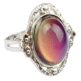 thumbnail image 3 of Temperatura Oval de ánimo Emoción ón de Color Banda Cambiante Tamaño Del Ajustar Hugo Mood Ring, 3 of 10