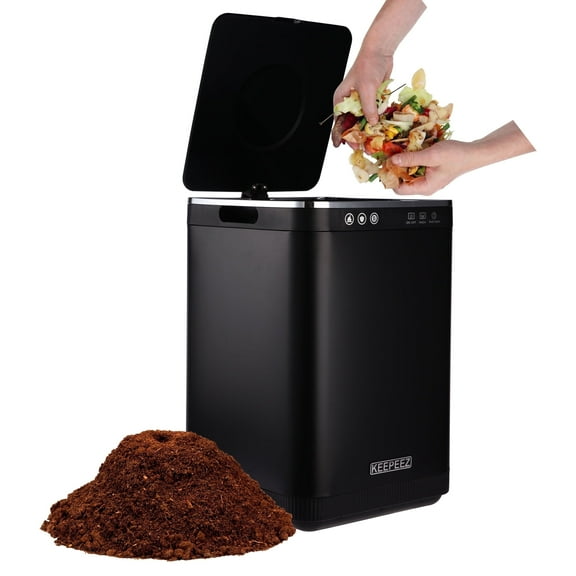 KEEPEEZ 4L  Large Capacity Odoroster for Kitchen,Turn Food Waste to Fertilizer for Garden, Food Waste Compost Machineless Quiet Electric Comp