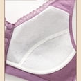 thumbnail image 6 of YWDJ Front Closure Bras for Women No Wire Front Closure Front Snap for Sagging Breasts Side Breast Collection Front Opening and Nursing Bras for Breastfeeding Purple 48, 6 of 9