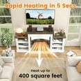 thumbnail image 2 of Frmobepts 72" Electric Fireplace with Mantel and Cabinets, Fireplace TV Stand for Living Room Bedroom, Stacked Stone Surround and Remote Control 3D Realistic Flame, 2 of 9