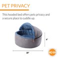 thumbnail image 4 of K&H Pet Products Self-Warming Kitty Bed Hooded Blue/Gray Large 20 Inches, 4 of 8
