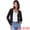 Black, variant on Women's Long Sleeve Cropped Knit Button Up Crochet Cardigan L Beige