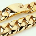 thumbnail image 5 of Heavy Big 24mm/32mm Silver Color/Gold Plated Cuban Link Chain Necklace Jewelry, 5 of 7
