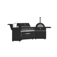 thumbnail image 6 of Forno All’Aperto 87,600 BTU Outdoor Kitchen, 4 Burners, Infrared Burners, Side Burner, Black Sintered Stone Countertops, Gas Pizza Oven, Sink Module, Bar & Beverage Center, 6 of 11