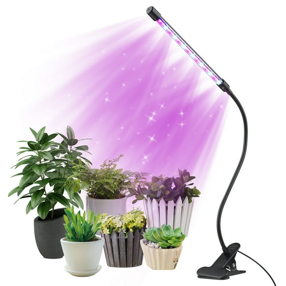 Graflsoa Lumière de Croissance Réglable 10W LED avec 21 LEDs, Gradation à 10 Niveaux, Minuterie 3/9/12H, Modes Rouge/bleu/combo pour Jardinage Intérieur