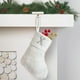 thumbnail image 4 of Calcetines navideños de seda blanca brillante, calcetines con letras de 23 cm, calcetines decorativos para chimenea, colgantes, 4 of 6