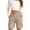 0_@Khaki455, variant on Kiijoy Girls Athletic Cargo Shorts Summer Casual Drawstring Shorts, Black, Sizes 2-15