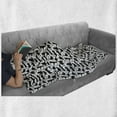 thumbnail image 6 of Cat Soft Flannel Fleece Throw Blanket, Cats Yellow Eyes in Different Positions Paw Traces Playful Feline Animal, Cozy Plush for Indoor and Outdoor Use, 50" x 60", Black White, by Ambesonne, 6 of 6