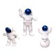 thumbnail image 1 of Juego de 3 de , Juguete, Escultura de Accesorios de Estatua, Decoración Artesanal de Muñecas, para Decoración Del Hogar, Estante, Baoblaze Estatuilla de estatua de astronauta, 1 of 8