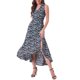 thumbnail image 1 of Vestido midi negro sin mangas de línea A con abertura lateral Inspire Chic talla L, 1 of 6