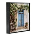 Stupell Industries Greek Doorway with Tree Town & City Painting Black
