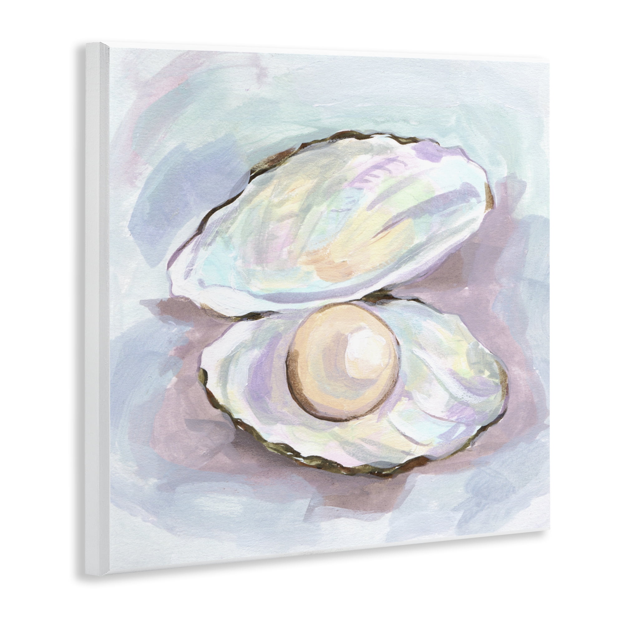 Stupell Industries Silent Opal Clam Pearl Wall Plaque Art, design by Melissa Wang
