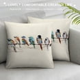 thumbnail image 3 of COMIO Birds Throw Pillow Covers Outdoor Birds Pillow Case for Spring Summer Sofa, Couch, Patio Home Decoration, 3 of 5