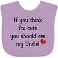 thumbnail image 3 of Inktastic Cute Uncle Boys or Girls Baby Bib, 3 of 4