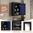 thumbnail image 3 of GZXS Wooden Medicine Cabinet, 20-inch Wall Mounted Bathroom Cabinet with Single Mirror Door & Adjustable Shelves for Bathroom, Living Room, Entryway, Black, 3 of 9