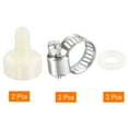 thumbnail image 3 of Uxcell 8mm Barb x G1/2 Female ABS Hose Barb Fitting Connector with 6-12mm Hose Clamp and Washer White 2 Set, 3 of 5