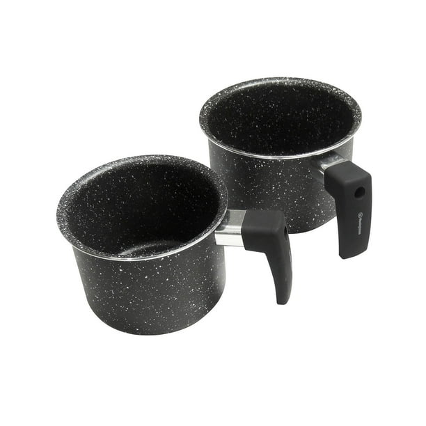Set de Pocillos Westinghouse Mármol Negro 2 Piezas WCCS000902AMBB