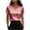 Pink, variant on Fancifize Women's Summer Dressy Shirts Casual Short Sleeve Satin Business Blouse V Neck Office Work Trendy Clothes for Women