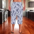 thumbnail image 4 of Handshe Men's Home Sleep Pants with Printed Straight Cut Elastic Waistband and Pockets Casual Lounge Wear, 4 of 7