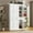 White-6 door, variant on ChVans 72" Tall Kitchen Pantry with 4 Doors, Storage Cabinet with 1 Large Drawer 6 Hanging Shelves, Freestanding Cupboard for Dining Room Living Room