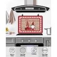 thumbnail image 4 of Large Induction Cooktop Protector Mat Valentine's Day Stove Top Covers for Electric Stove, Red Love Heart Gnomes Floral Wooden Decorative Stove Burner Cover Mats, Glass Top Stove Cover, 4 of 7