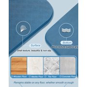YR Wide Yoga Mat 76x35 TPE Non-Slip Durable Exercise Mats with Carry Bag, 10mm Thick Blue