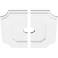 thumbnail image 2 of 12"OD x 2"ID x 7"C x 1"P Locke Architectural Grade PVC Contemporary Ceiling Medallion, Two Piece, 2 of 11