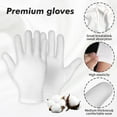 thumbnail image 3 of 10 Pairs White Cotton Gloves for Women Men Moisturizing Gloves Overnight Bedtime Heal Eczema Sleeping Lotion Hand Spa Treatment Gloves Repair Rough Cracked Dry Chapped Hands Skin, 3 of 5