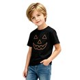 thumbnail image 2 of WOYY Halloween Graphic Tee for Little Boys Short Sleeve Crew Neck T-Shirt Kids Soft Top, Black, 2 of 4