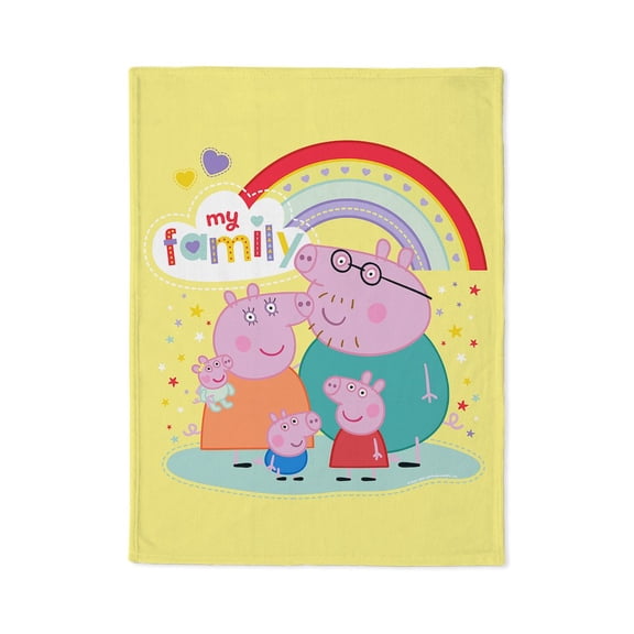 CafePress - Peppa Pig: My Family - Soft Fleece Throw Stadium Blanket, 30"x40"