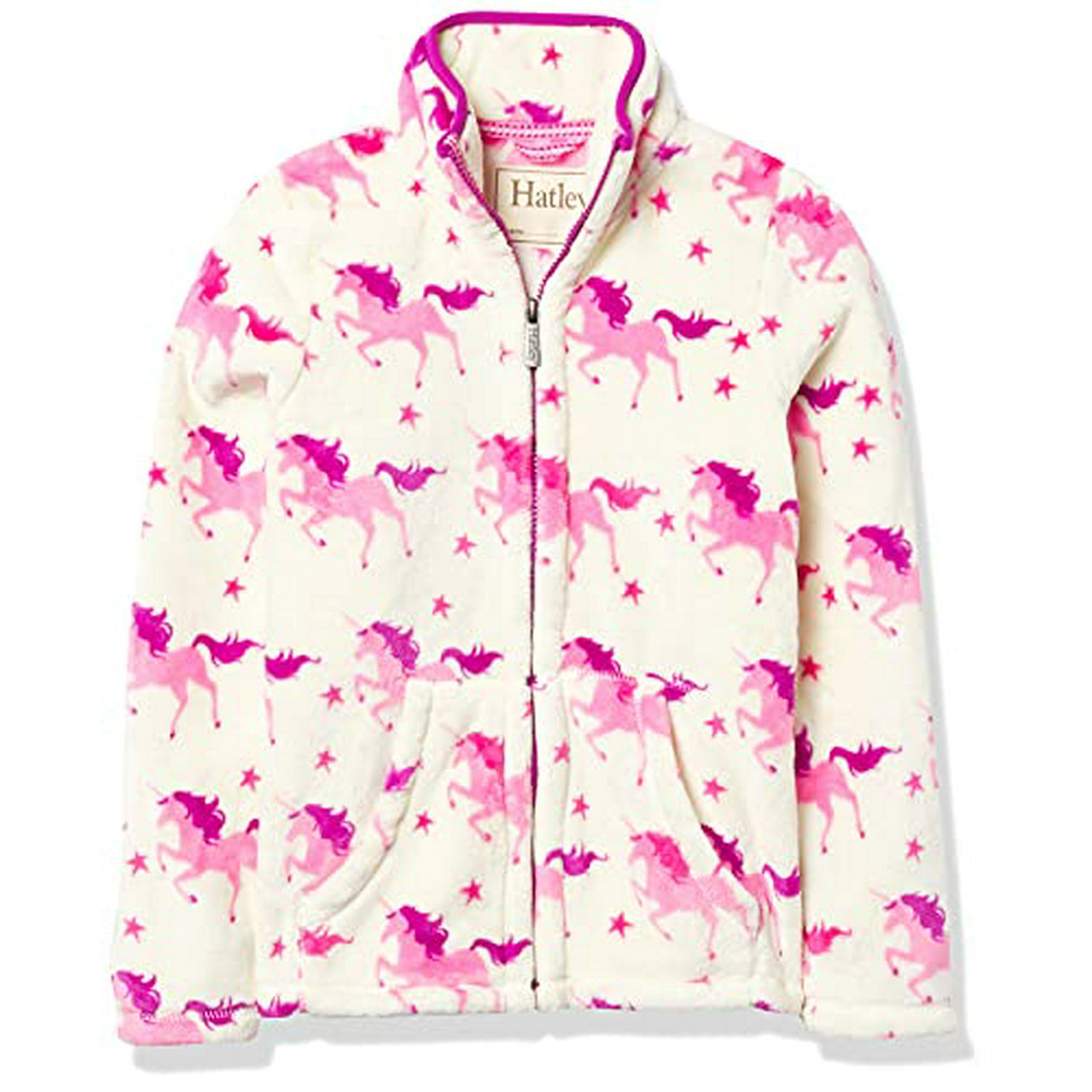 Hatley Girls Fuzzy Fleece Jacket Twinkle Unicorns 2 Years Walmart