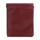 thumbnail image 1 of Bolsa de maquillaje de cuero sintético, pequeña, mini, de viaje, portátil, impermeable, organizador de joyas, estuche para lápiz labial, auriculares y Vino tinto 12x15cm, 1 of 8