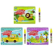 Magic Water Drawing Book Reusable Coloring Painting Toys (Animal World)