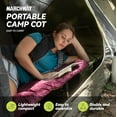 thumbnail image 2 of Lightweight Folding Tent Camping Cot Bed with Lever Lock, Easy Setup Portable Compact for Outdoor Travel, Hunting, Hiking, Motorcycling, Support 330Lbs (Army Green), 2 of 7