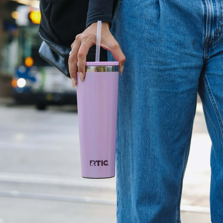RTIC 28 oz Ceramic Lined Everyday Tumbler, Spill-Resistant Straw