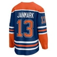 thumbnail image 3 of Men's Fanatics Mattias Janmark Royal Edmonton Oilers Home Breakaway Jersey, 3 of 3