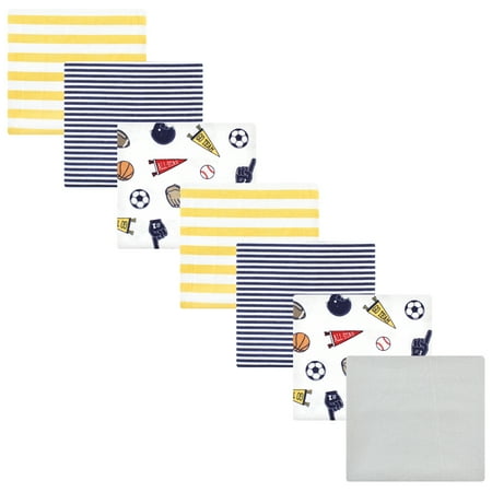 Luvable Friends Hudson Baby Flannel Receiving Blankets 7pk, Sports