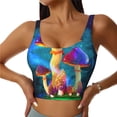 thumbnail image 2 of Lsque Magic Mushrooms ,Fireflies Printed Women'S Sports Bra, Compression, Moisture Wicking, High-Impact Sports Bra For Women,Supportive sports bra-XX-Large, 2 of 9