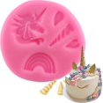thumbnail image 5 of Set de 2 gomas y moldes de silicona con forma de unicornios, 5 of 5